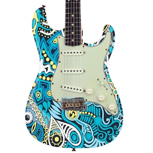 Guitar, Bass or Acoustic Skin Wrap Laminated Vinyl Decal Sticker The Surfer GS64