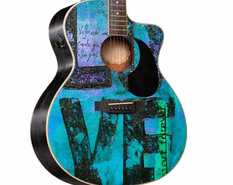 Acoustic/Electric Guitar Skin Wrap Vinyl Decal Sticker 'Music Lover' GS154