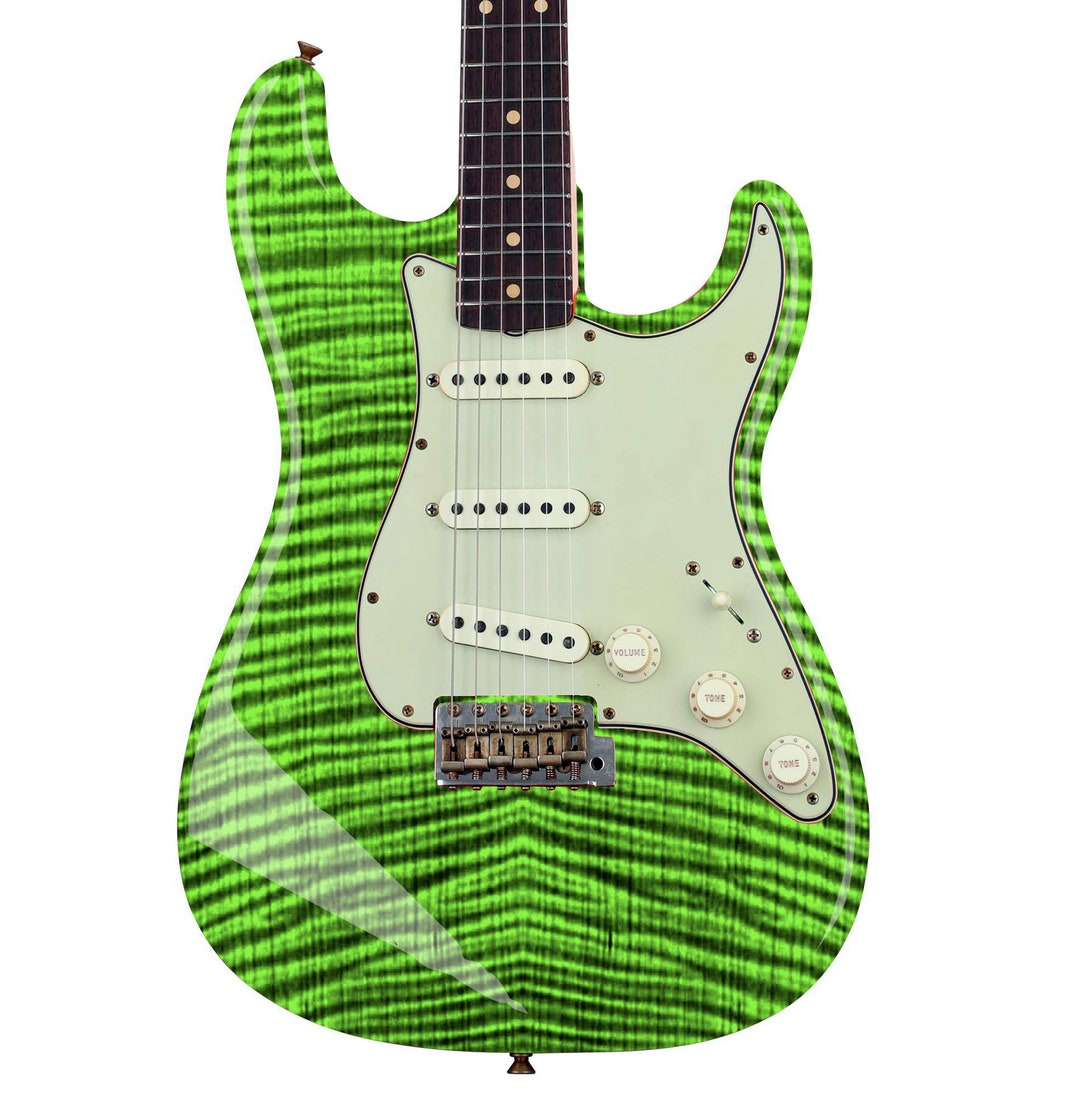 Guitar Skin Wrap Laminated Vinyl Decal Sticker. Laminate Bubble Free