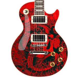 Adesivo in vinile laminato per chitarra, basso o acustica Death Metal GS91