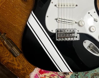 Customized Racing Stripe Decal Stickers for Guitars, Basses & Musical Instruments. 8 Colour Choices.