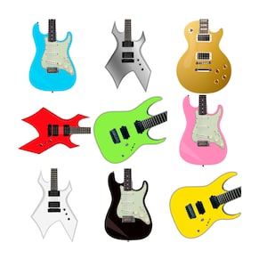 Skin Wrap Decal Stickers for Guitars & Basses. 24 Satin Colours. 2 Size Options