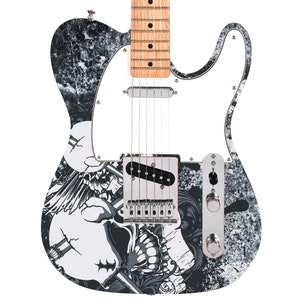 Adesivo in vinile laminato per chitarra, basso o acustica. Laminato Bubble Free Air. The War Skulls GS94