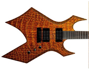 Guitar Skin Wraps The Tiger Snake Laminated Airlease Vinyl Print for Guitars or Bass