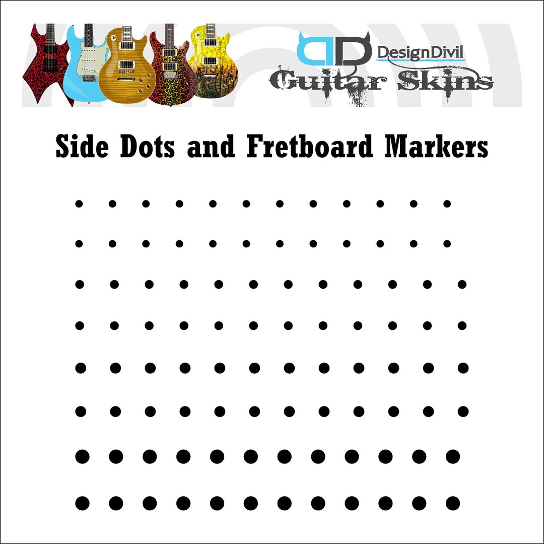 Autocollants Marqueurs De Frettes Inlaystickers - Perle Blanche Pour Guitare Et Basse - Set Custom Dots