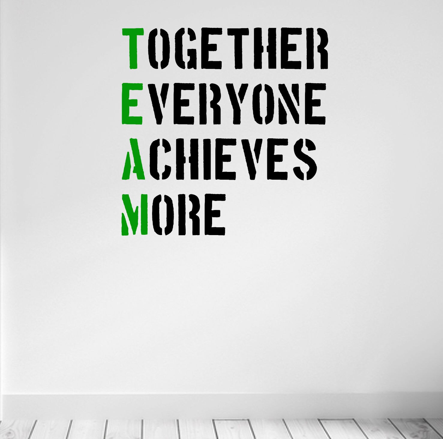 TEAM Sports Motivational Wall Decal Quote. Together everyone Etsy