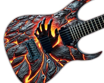 Lava Hand Guitar Skin Wrap – Horror Fan Vinyl Decal
