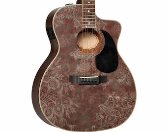 Acoustic/Electric Guitar Skin Wrap Vinyl Decal Sticker 'Vintage Autumn' GS150