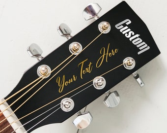 Custom Guitar Headstock Vintage Style Sticker Decals Colour options available