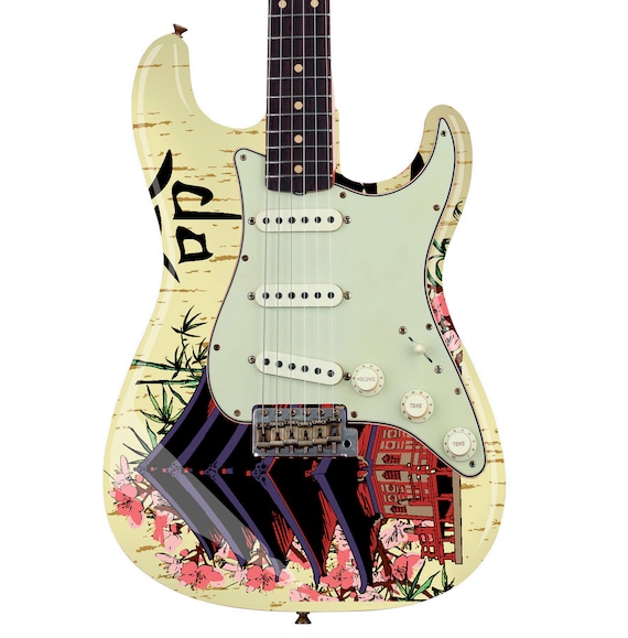 Laminated Guitar Skin Wrap Decal, Bubble-Free Vinyl, Minka GS76