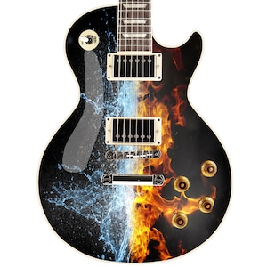 Guitar, Bass or Acoustic Skin Wrap Laminated Vinyl Decal Sticker The Fire Water GS68