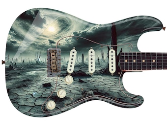 Horror 'The Aftermath' Guitar Skin Wrap – Laminated Vinyl Decal