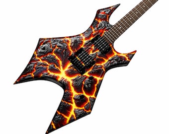 Lava River Guitar Skin Wrap – Laminated Vinyl Sticker Decal