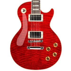Guitar,Bass,Acoustic Skin Wrap Laminated Vinyl Decal Sticker Blood Flame GS82 Transform Your Guitar with Custom Vinyl Skins
