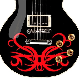 Customized Tribal War Decal Sticker for Guitars & Basses 6 Colour Options.
