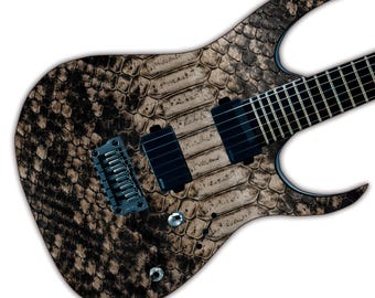 Guitar Skin Wraps The Cobra Strike Laminated Airlease Vinyl Print for Guitars or Bass