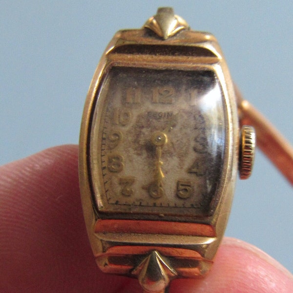 Vintage Women's Elgin 15 Jewel Mechanical Watch Needs Work Free Shipping