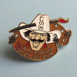 Vintage Calgary Stampede Western Art Show Pin 1996 Free Shipping