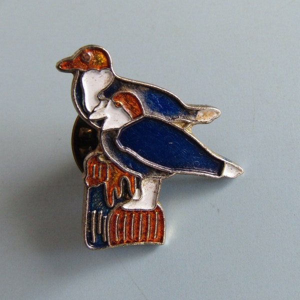 Vintage Enamel Seagull Pin Free Shipping