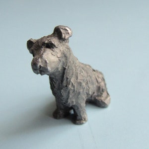 Vintage Pewter Dog Figurine Free Shipping