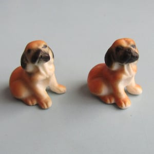 Lot of 2 Vintage Porcelain Dog Figurines Free Shipping