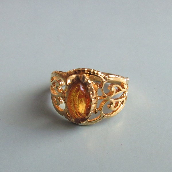 Vintage Espo 18K HGE Ring Sz 7 Free Shipping