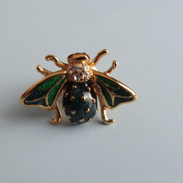 Vintage Gold Tone Insect Pin Free Shipping