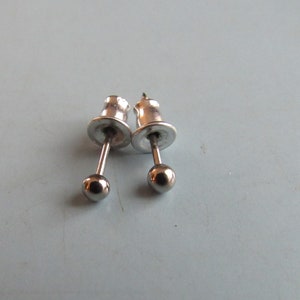 Vintage Silver Tone Ball Post Earrings Free Shipping