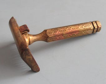 Vintage Brass Ever-Ready (?) Safety Razor Free Shipping