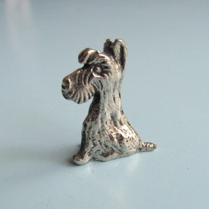 Vintage Pewter Dog Figurine Free Shipping