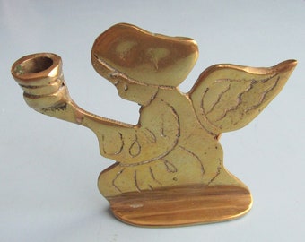 Vintage Brass Angel Candle Holder Free Shipping