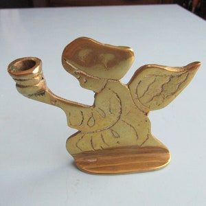 Vintage Brass Angel Candle Holder Free Shipping