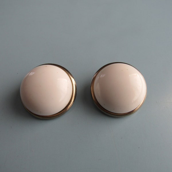 Vintage White Coro Clip-On Earrings Free Shipping