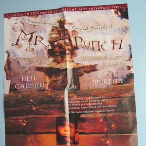 Vintage Vertigo DC Comics Mr. Punch Retailer Promotional Poster 1994 Free Shipping