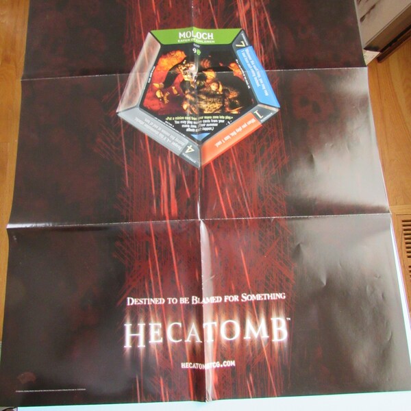 Vintage Hecatomb Collectible Trading Card Game Retailer Promotional Poster Free Shipping