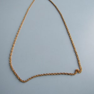Vintage Gold Tone Chain Necklace Free Shipping
