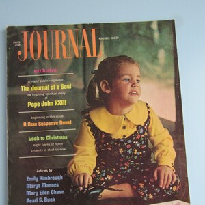 Vintage Ladies&#39; Home Journal Magazine November 1964 Mid Century Design Decor Fashion Free Shipping