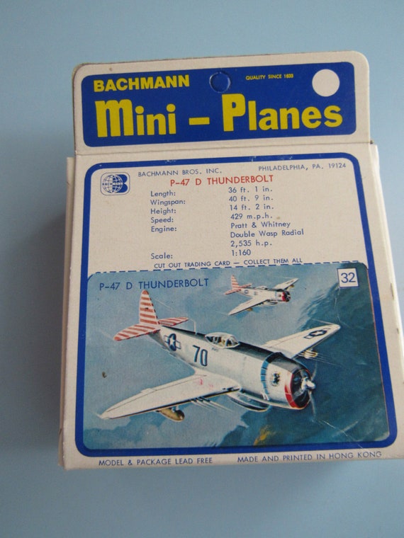 Vintage Bachmann Mini-planes P-47 D Thunderbolt No. 32 Free