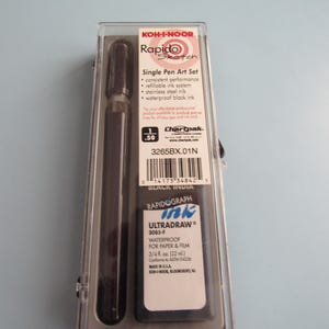 Vintage Koh-I-Noor Rapido Sketch Refillable Technical Pen Size 1 .50 Free Shipping