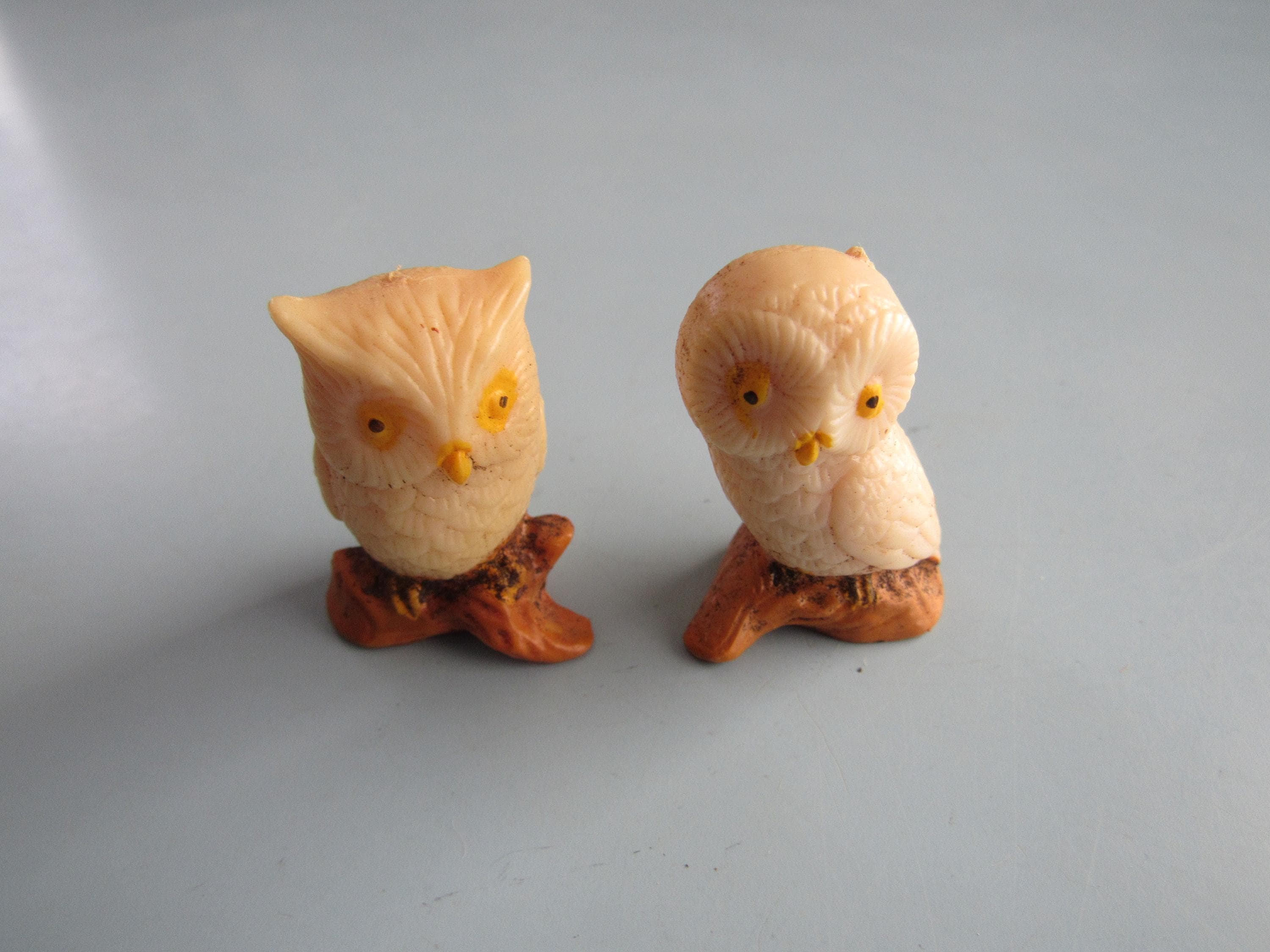 Lot of 2 Vintage Owl Figurines Free Shipping