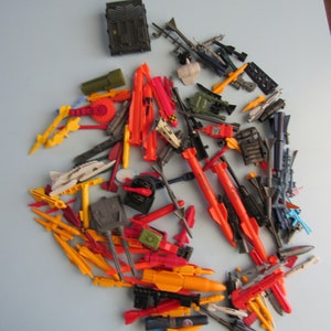 Large Lot of Vintage GI Joe Vehicle Missiles Accessories Etc 1980s Free Shipping