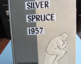Vintage Silver Spruce Yearbook Colorado A&M Colorado State University 1957 Free Shipping