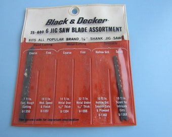 Lot of 3 Black & Decker Metal Cutting Jig Saw Blades U-1354 NEW