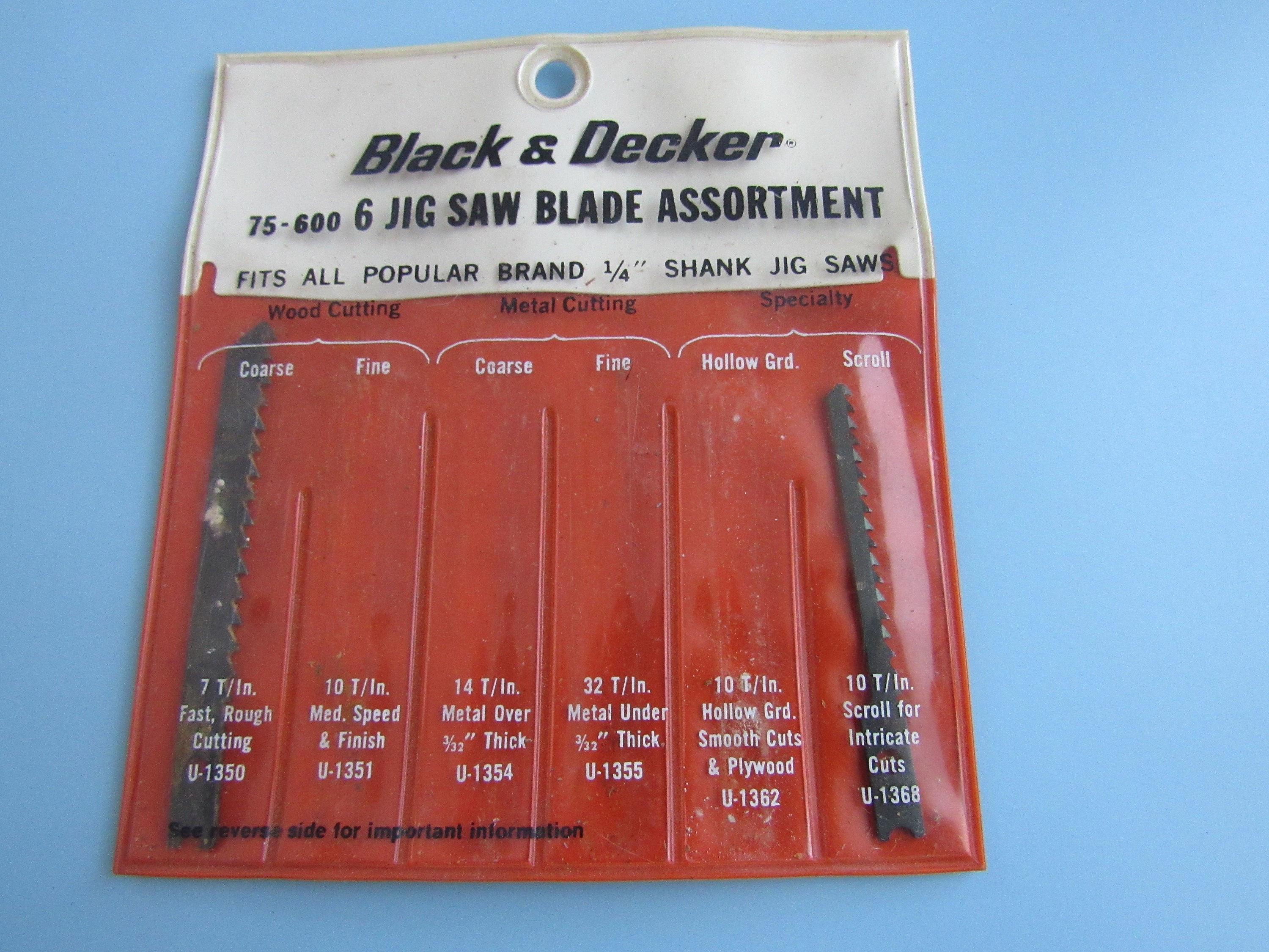 Vintage Black & Decker 75-600 Jig Saw Blades Free Shipping 