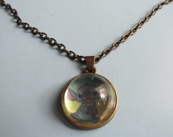Vintage Disney Stitch Pendant Necklace Free Shipping