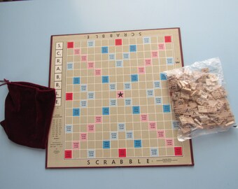 Vintage Scrabble Board Game 1948 Selchow & Righter Free Shipping