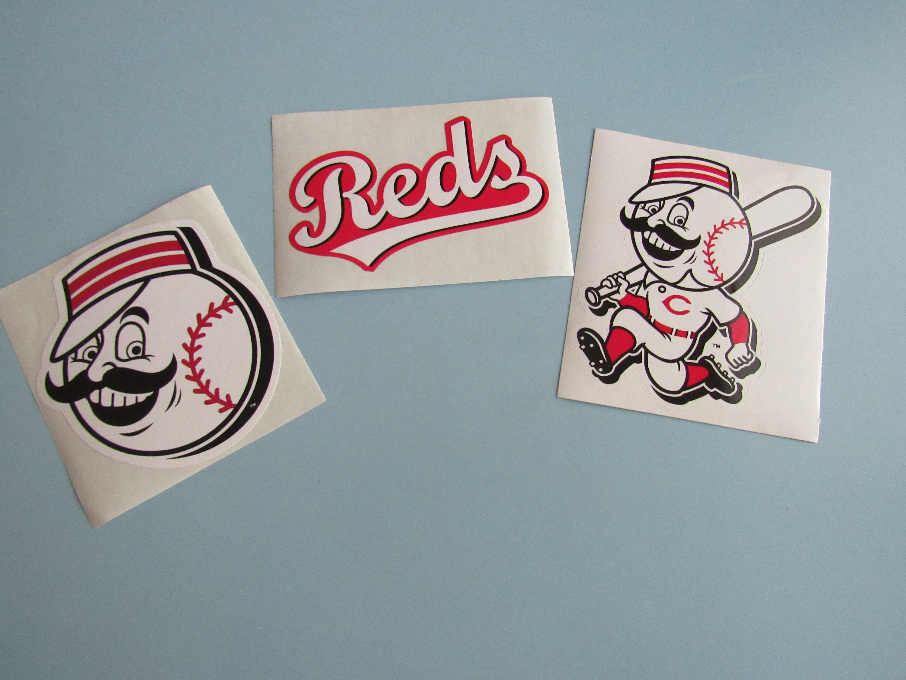 Lot of 3 Vintage Cincinnati Reds Stickers Free Shipping 