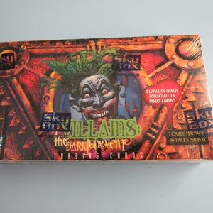 Vintage Villains: Dark Judgement Trading Cards Skybox 1995 Unopened Box Free Shipping