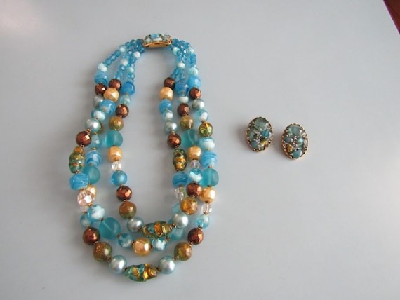 Vintage Unusual Deltah Simulated Pearl Jewelry Se… - image 1