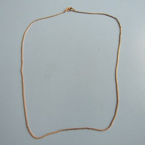 Vintage Gold Tone Chain Necklace Free Shipping